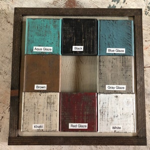 Decorative / Serving Tray Aqua Distressed with Black Glaze Topcoat image 2