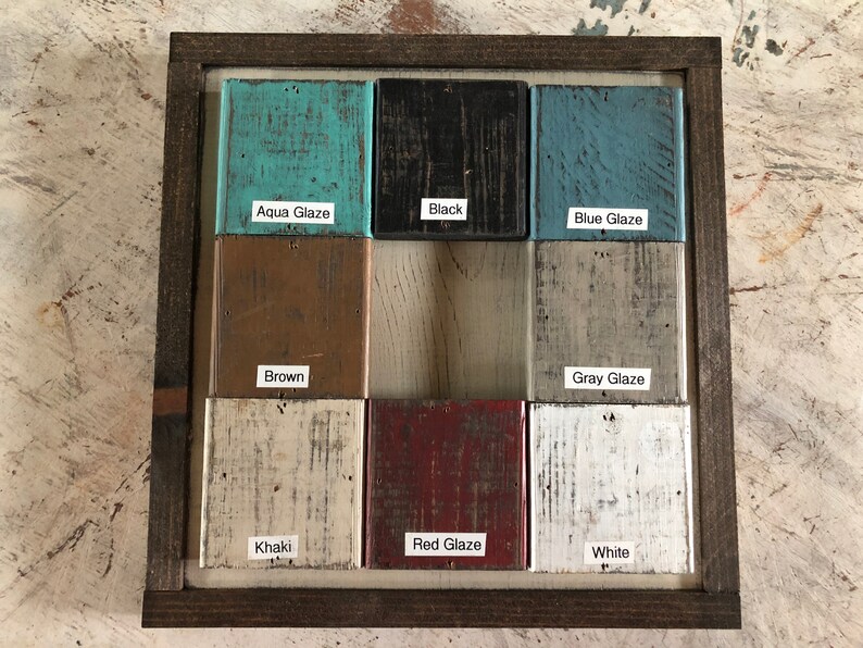 Decorative / Serving Tray Aqua Distressed with Black Glaze Topcoat image 2