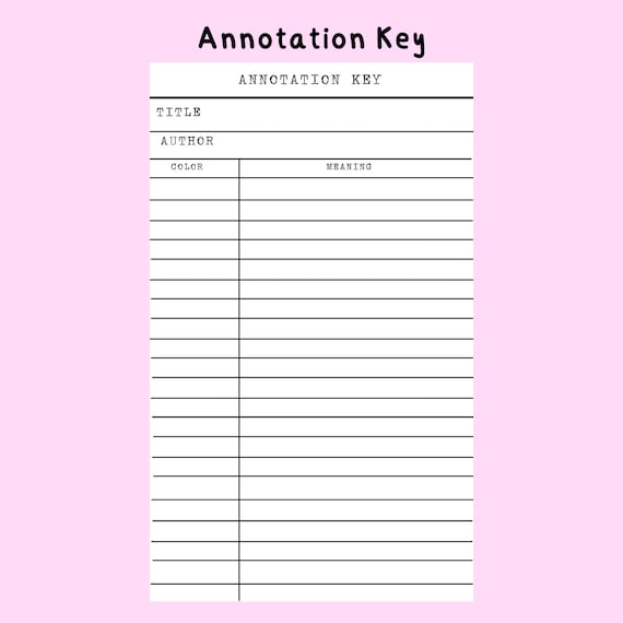 Annotation Key