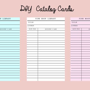 DIY Catalog Cards