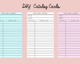 DIY Catalog Cards
