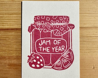 Jam of the Year - BTS Inspired Linocut Print