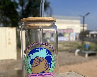 Vaso de cristal con logotipo a color