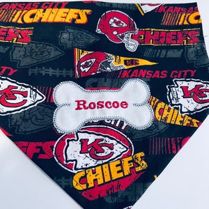 Kansas City Chiefs dog Bandana, personalized dog Bandana, K. C. Chiefs
