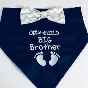 Big Brother Dog Bandana: Baby Announcement, Gender Reveal