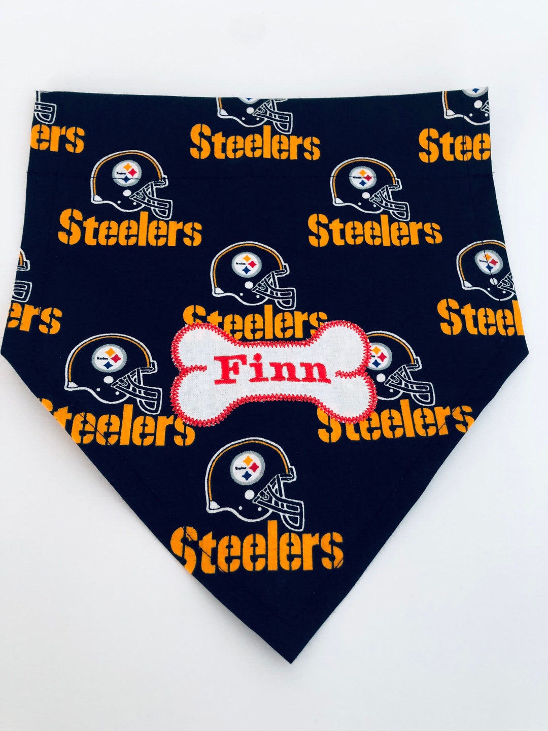 Pittsburgh Steelers Dog Bandana Monogrammed Personalized, Slides