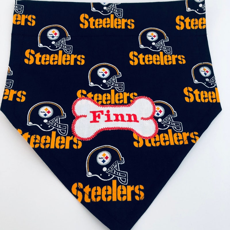 Pittsburgh Steelers Pet Bandanna Size XL Reversible Print main image 1