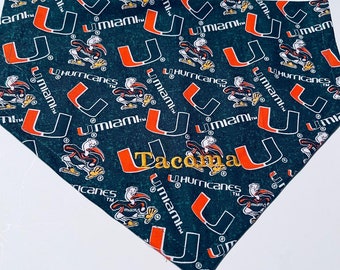 Miami Hurricanes Official NCAA Dog Bandana - Small Size For Pets, Perfect For Game Day & Birthdays