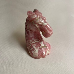 Rhodocrosite Carving Of A Horses Head Vintage
