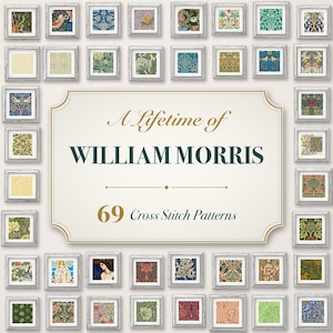 William Morris Cross Stitch Patterns, 69 Arts & Crafts Designs (1858-1896) (PDF)