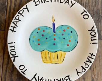 Birthday Plate - 7 3/4” (Blue)