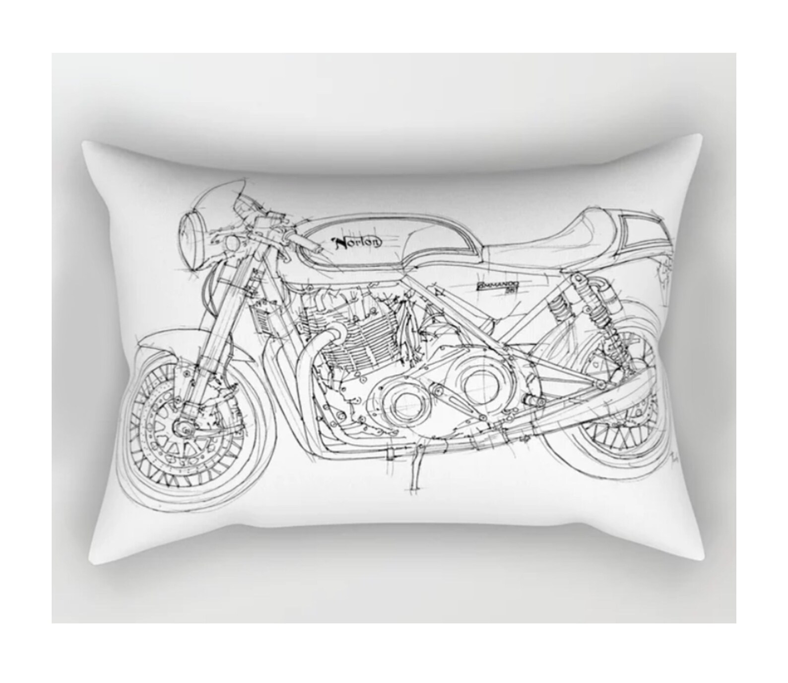 Personalized Rectangular Pillow Cover.the Sketch of YOUR Etsy