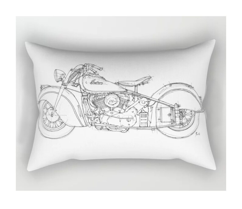 Personalized Rectangular Pillow Cover.the Sketch of YOUR Etsy