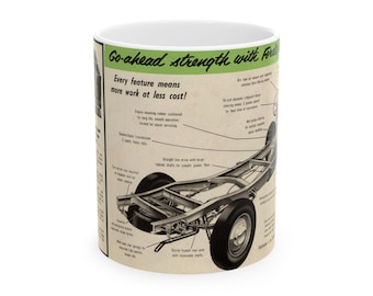 Vintage 1957 Ford F-100 Ceramic Mug, Retro Truck Design