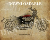 2011-Harley-Davidson-Superlow ,instant digital download, printable art