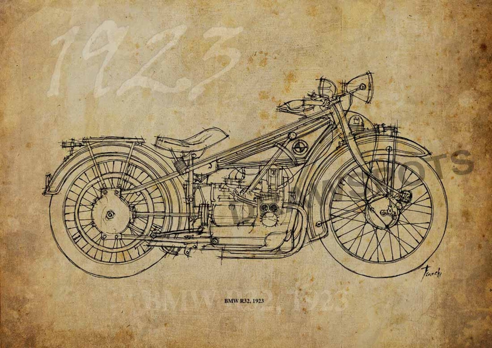 Bmw r35 мотоцикл где находится номер на раме