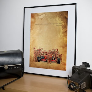 Personalized art print, Enzo Ferrari quote &quot;You have to have courage to stand up to your critics&quot; -  11.5x16 ,home decor