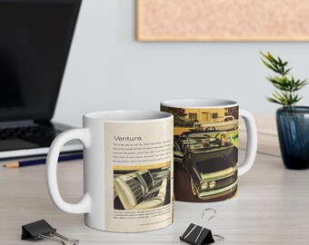 Vintage Pontiac Ventura Coffee Mug, 1961 Bonneville Convertible