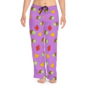 Zoey&#39;s Pajama Pants,KPop Demon Hunters Style,Colorful Turtle Pattern,Cozy Loungewear,Unique Gift for Relaxation,Ideal for Sleepovers