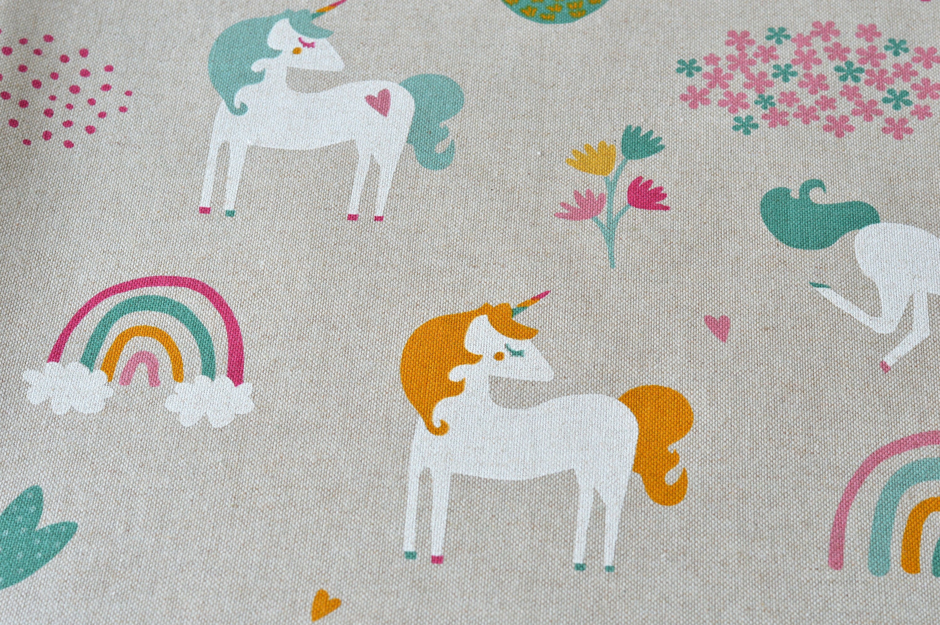 Animated Unicorn Print Cotton Fabric / Soft Cute Girls Fabric | Etsy