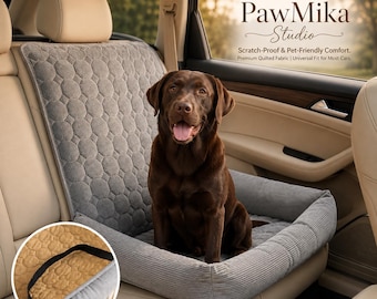 Quilted Dog Car Seat Cover, Non Slip Pet Travel Mat for Dogs and Cats