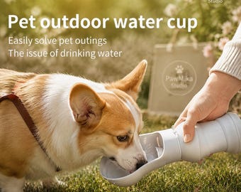 Botella de agua plegable de silicona de 500 ml para perros: dispensador de hidratación portátil para mascotas.