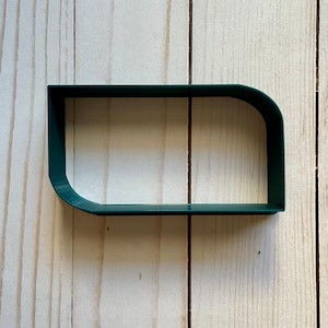 Rectangle Plaque Rounded Edges Cookie Cutter, Trendy Shape, Shapes, Simple