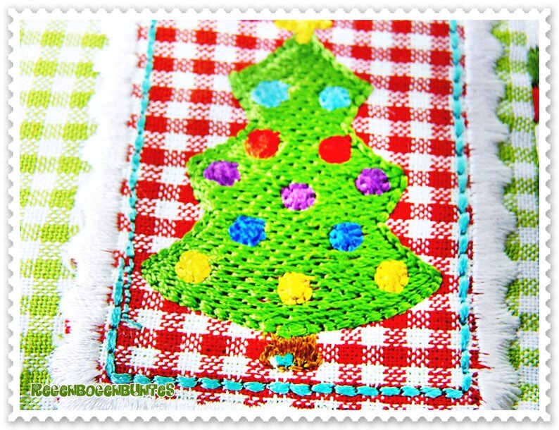 WeihnachtsStamps Stickdatei 13 Motive Weihnachten Adventskalender Labels Anhänger Bild 9