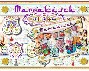 MARRAKESCH - Combination embroidery file 13x18 frame 13x18 frame ornament Orient Mandala in-the-hoop ITH