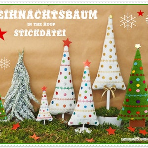 Christmas tree embroidery design ITH Christmas tree