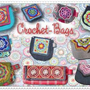 CrochetBags - Mini Bag Embroidery File ITH 13 x 18 in-the-hoop