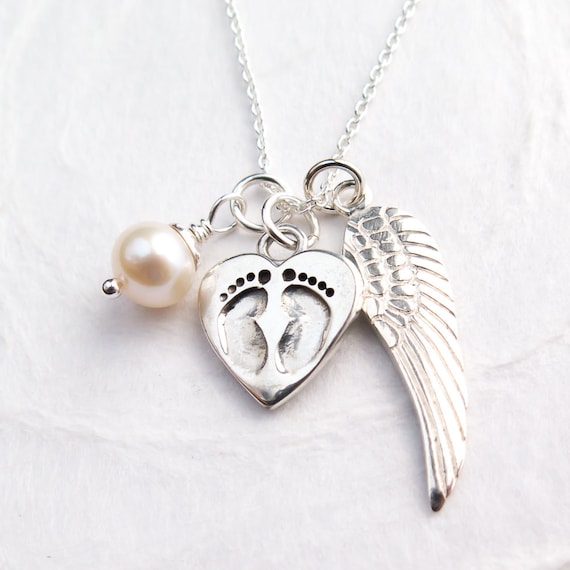 personalized baby footprint necklace