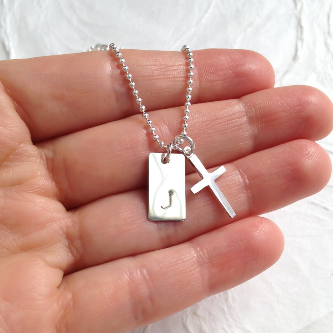 First Communion Necklace for Boy Personalized Gift for Boys Etsy