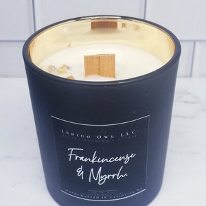 Frankincense & Myrrh | LIMITED EDITION | LUX Coconut Cream Soy Wax Candle | Crackling Wood Wick | 30-40+ Hour Burn Time| 8.5+ oz