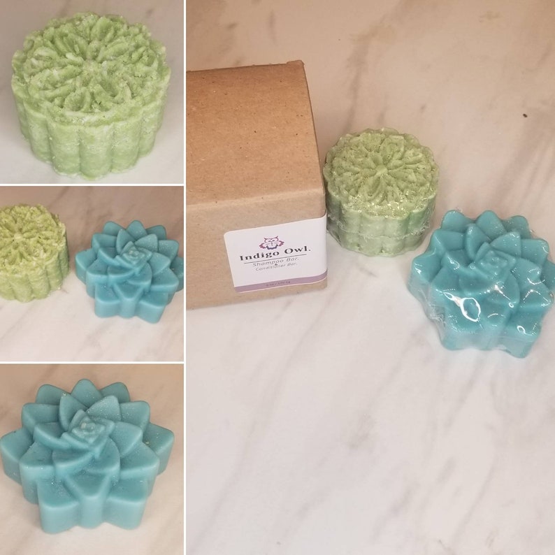 Shampoo and Conditioner Bar Set / Homemade Cocoa Butter Syndet Etsy