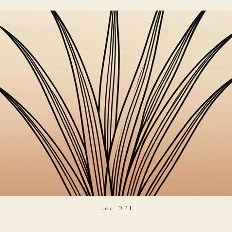 Ensemble de 3 affiches d'herbe à télécharger instantanément, style bohème, herbes de la pampa, jonc de mer, bambou, art linéaire japonais, terre cuite image 6