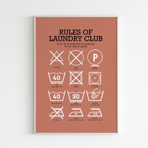 Laundry Symbol Art Print, Mid-Century Modern Kitchen (Digital Download)