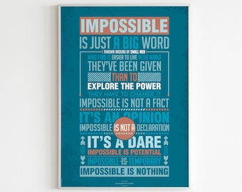 Muhammad Ali Quote Print, Typography Poster (Digital Download)