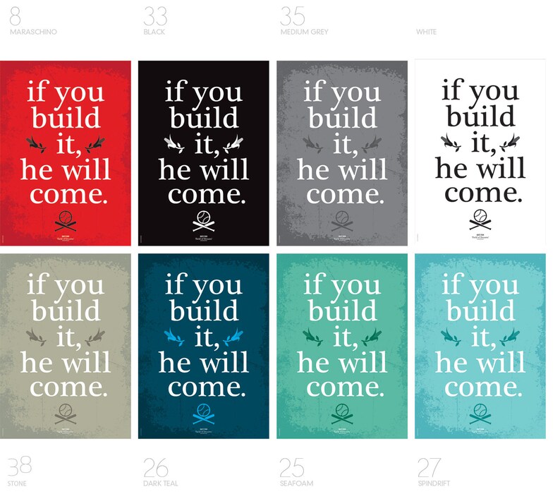 Field of Dreams inspired movie Poster quote If you build it Etsy