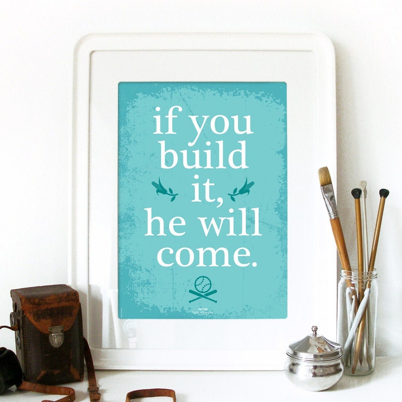 Field of Dreams Inspired Movie Poster Quote If You Build It Etsy
