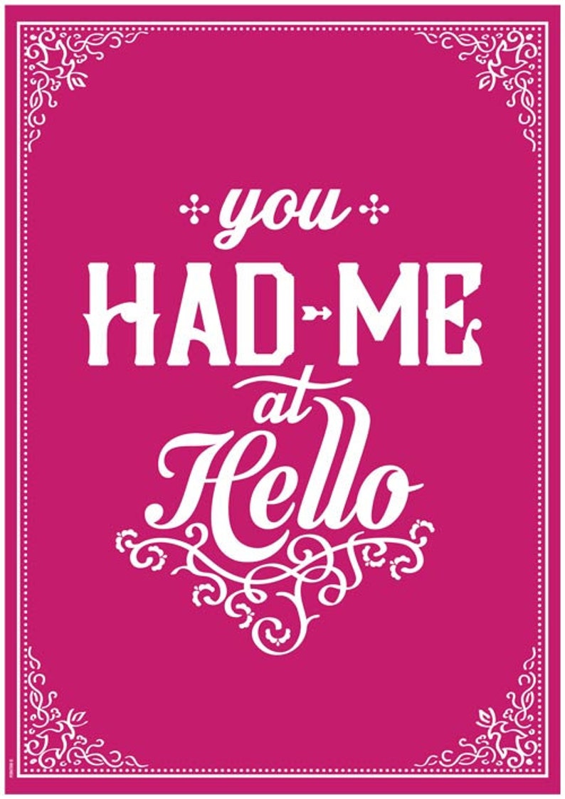 You Had Me At Hello Line From Jerry Maguire Movie End Scene Etsy