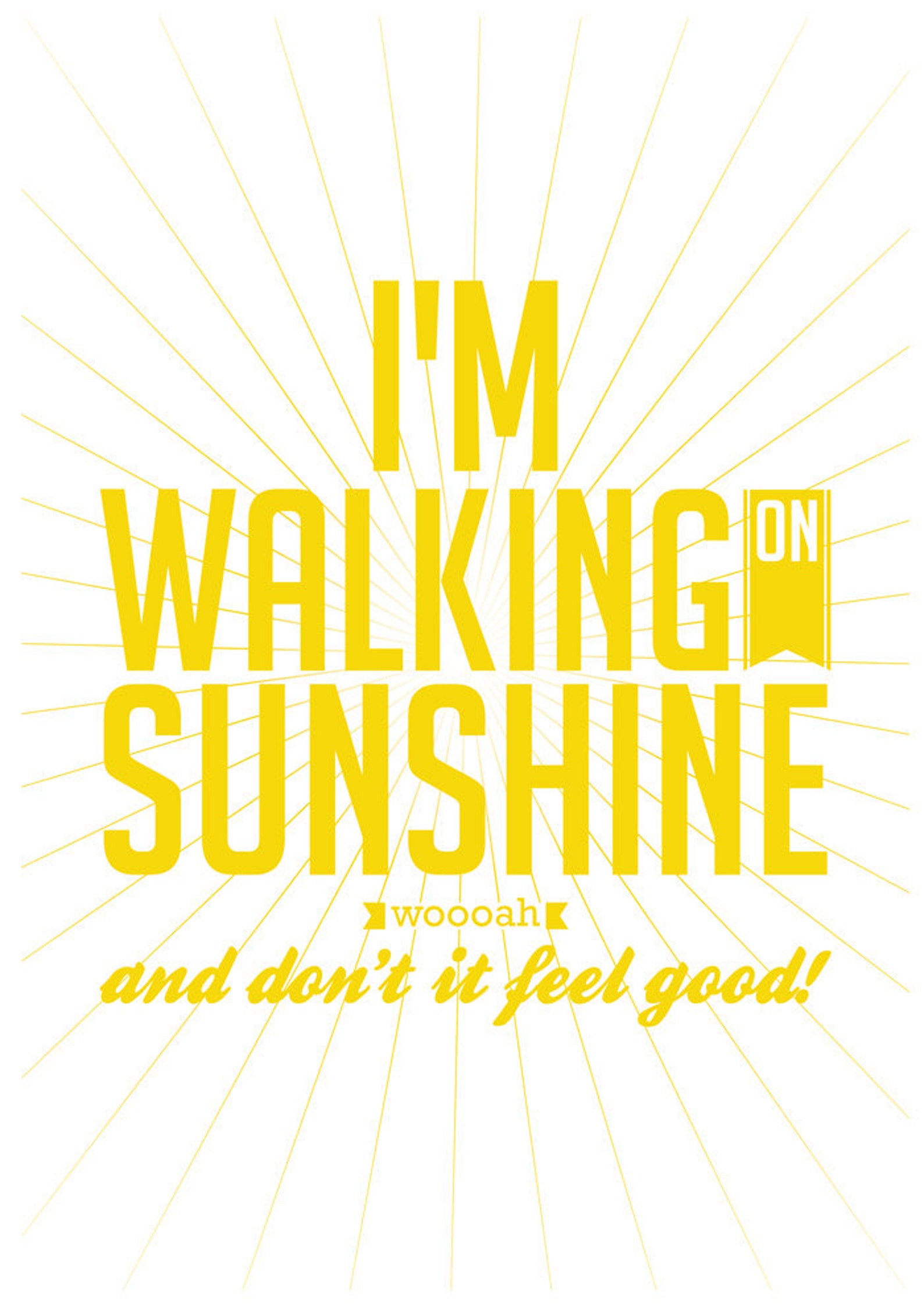 I'm Walking on Sunshine Music Poster