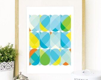 Owl abstract color pattern Spring Collection Poster Geometric inspired in owls color pattern colors Poster pop of color colorful Owl Poster