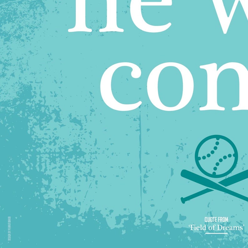 Field of Dreams Inspired Movie Poster Quote If You Build It Etsy