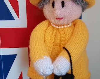 Best Seller!!! Queen Elizabeth II Memory Doll Knitting Pattern (PDF)