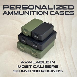 3D Printed Ammo Storage Box – Stackable Ammunition Case – Tactical Range Organizer – Compact Ammo Holder