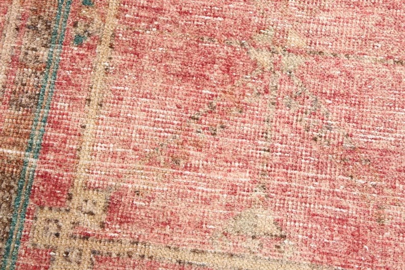 Patterned Wool Runner Rugs Vintage Floral Wool Runner Rug, Orange Red Cotton Blend, 3x12 - Etsy