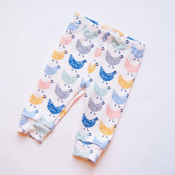 chicken organic baby leggings, baby leggings, baby pants, baby pants, organic leggings, baby clothes, organic baby, baby, baby tights