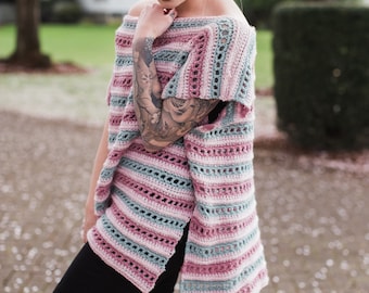 Serendipity Poncho Crochet Pattern // The Hook Nook // Intermediate // Tutorial