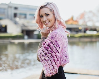 Morgan Shrug Crochet Pattern // The Hook Nook // Easy // Intermediate // Tutorial // Jessica Carey // Cardigan // Sweater